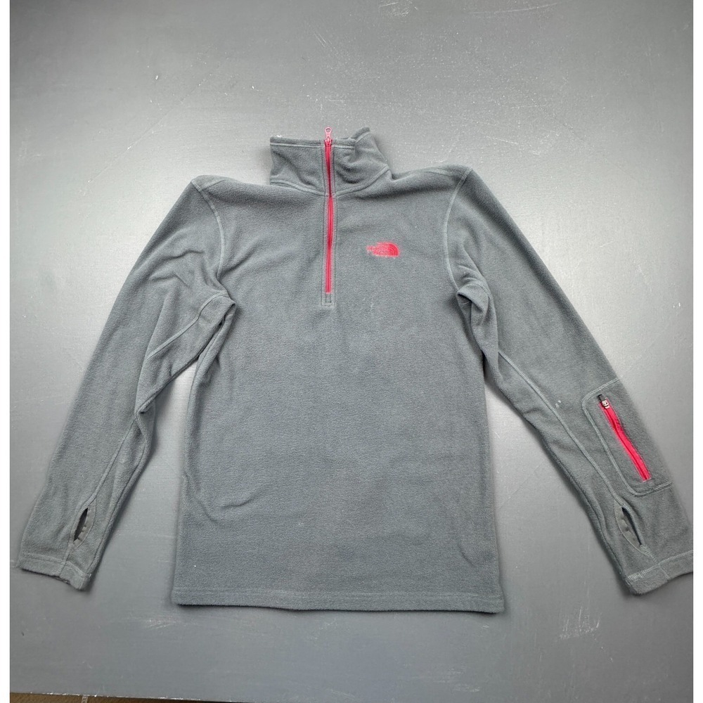 The North Face Men's XS Gray 1/4 Zip Fleece Pullover Outdoor Warm Sweatshirt Top